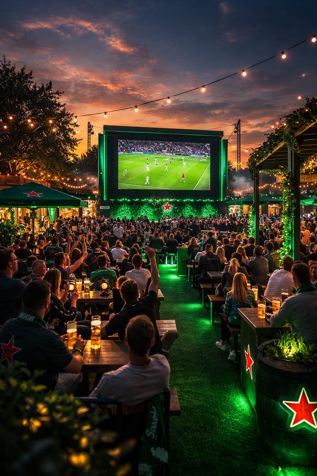 Pub garden outdoor viewing activation